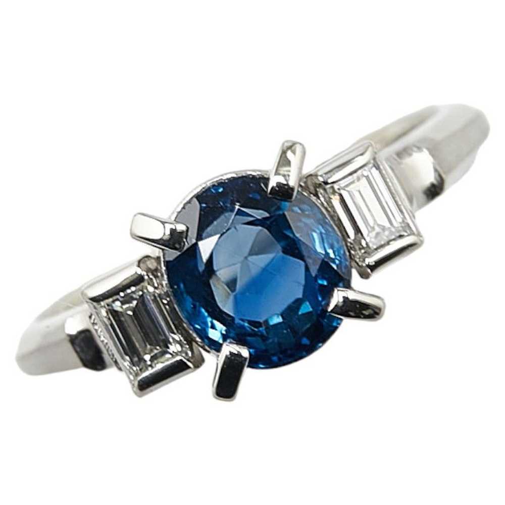 Other Other Pt900 Platinum Sapphire 1.58ct Diamon… - image 1