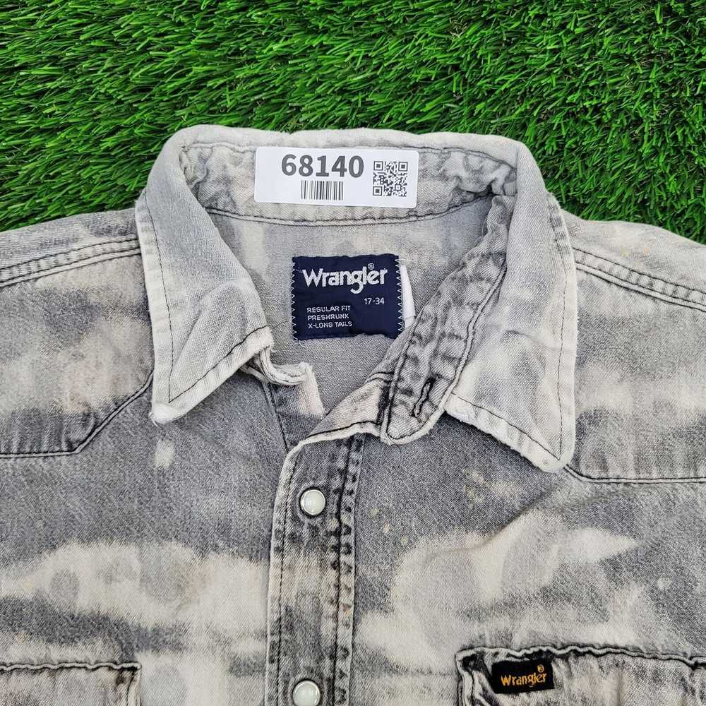 Wrangler Vintage 90s Wrangler Shirt Large 22x30 G… - image 3