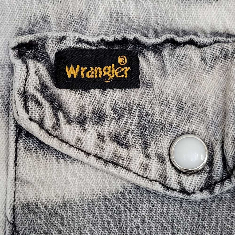 Wrangler Vintage 90s Wrangler Shirt Large 22x30 G… - image 9