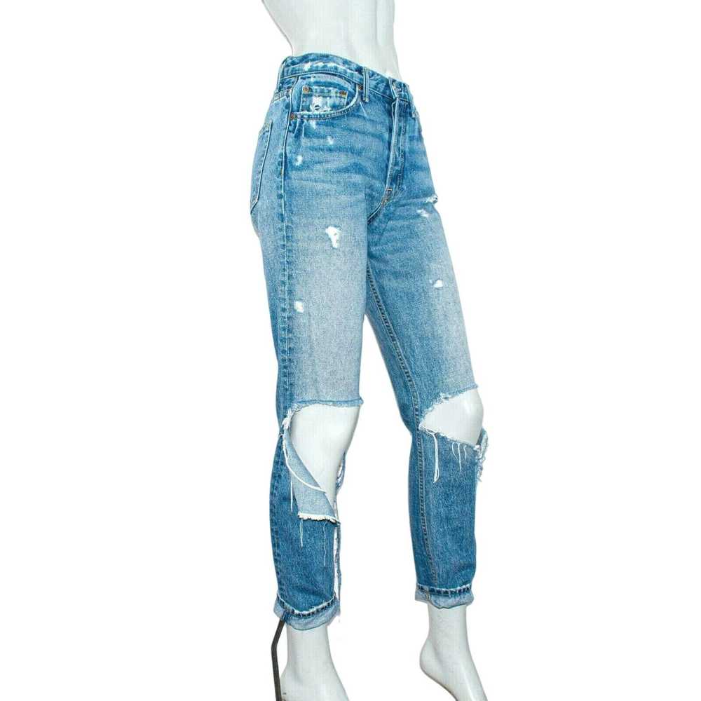 Designer GRLFRND KAROLINA Denim Jeans Ripped Dist… - image 2