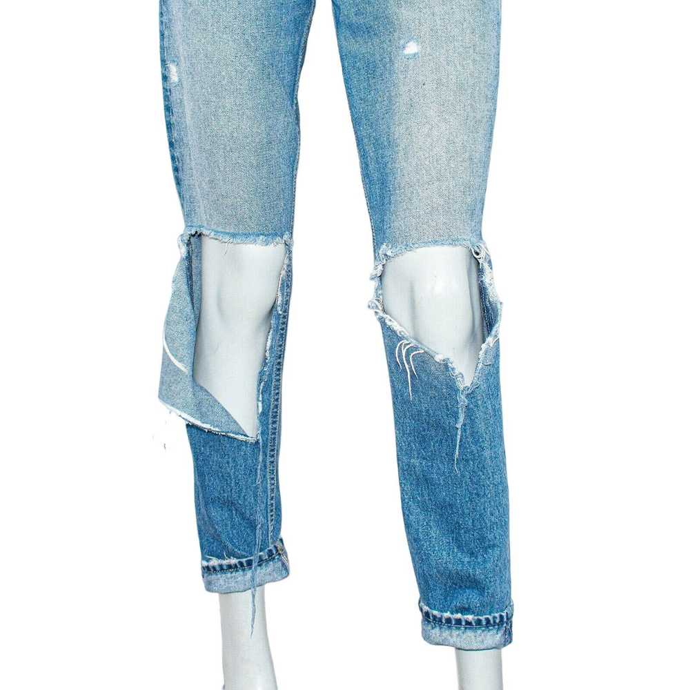 Designer GRLFRND KAROLINA Denim Jeans Ripped Dist… - image 6