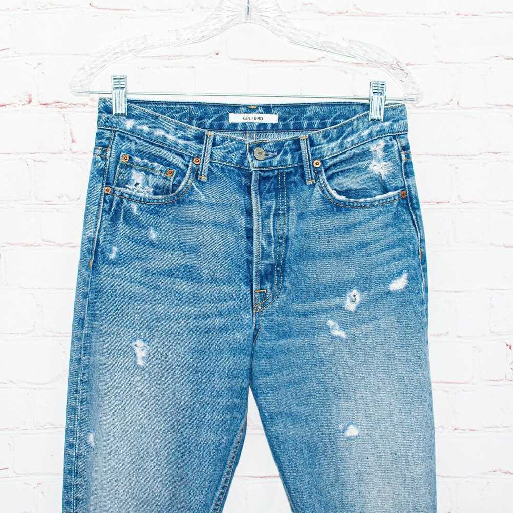 Designer GRLFRND KAROLINA Denim Jeans Ripped Dist… - image 7