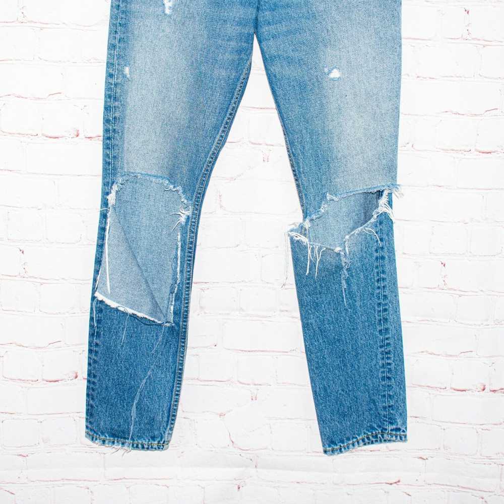 Designer GRLFRND KAROLINA Denim Jeans Ripped Dist… - image 8