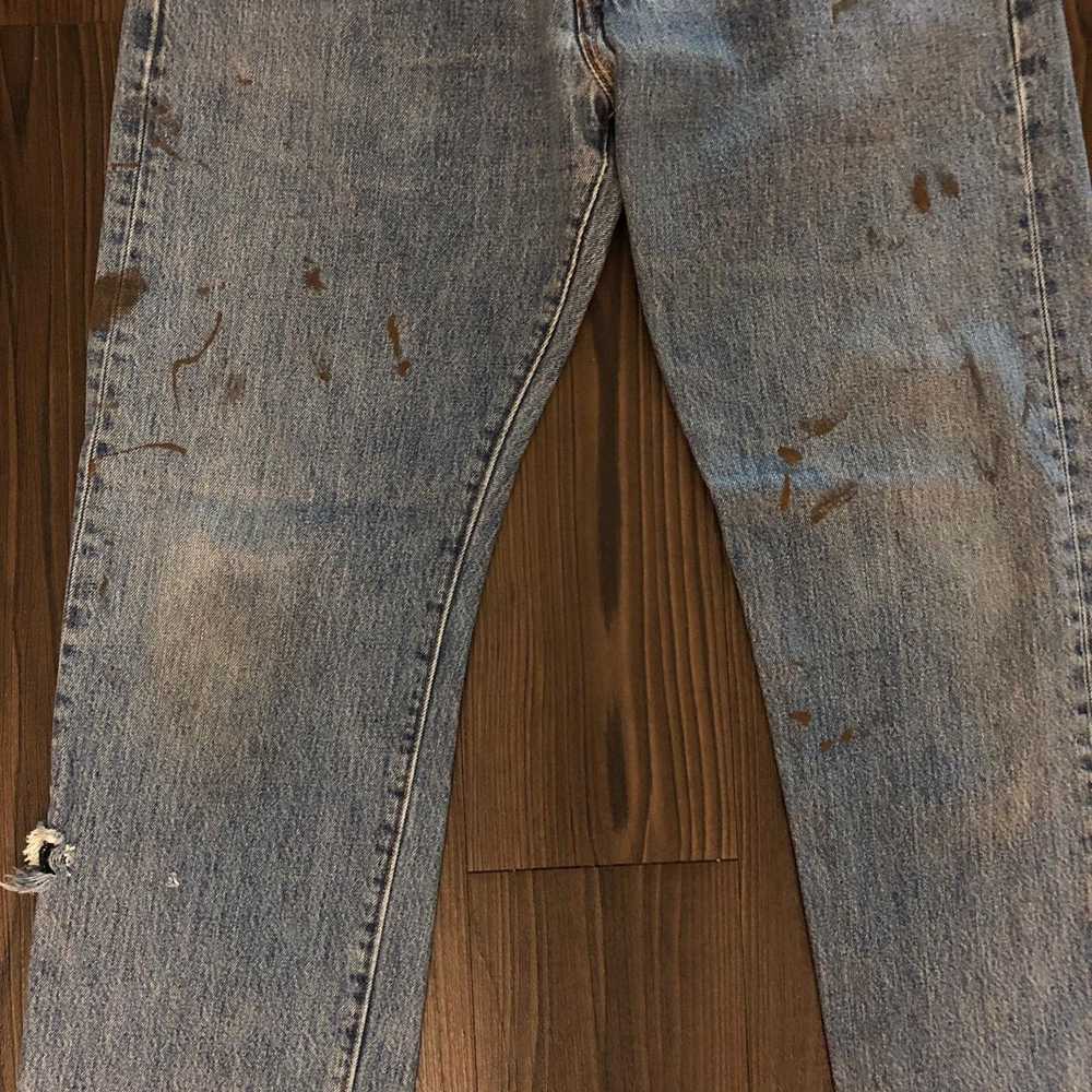 Other Men’s Distressed Painted Riders Denim Jeans… - image 4