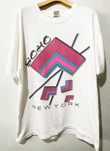 Vintage popular 1990s Soho New York City Art T-Shirt, Jerzees Size Medium, Doron. NYC