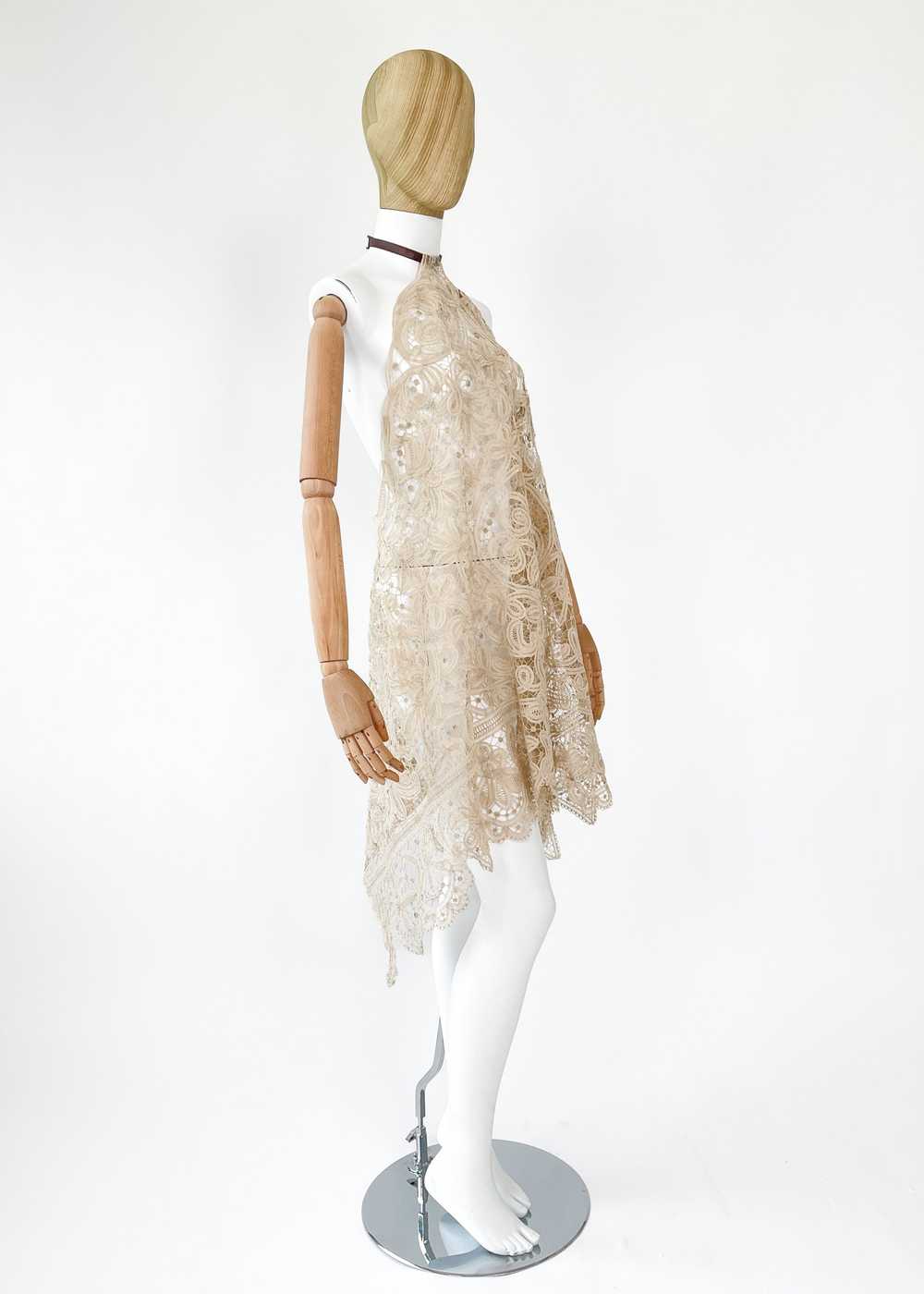 Reworked Antique Lace Halter Dress - image 2