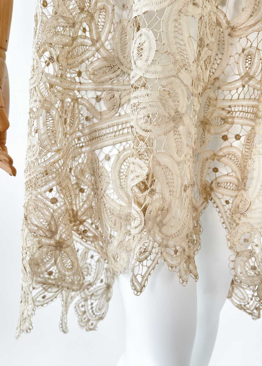 Reworked Antique Lace Halter Dress - image 6
