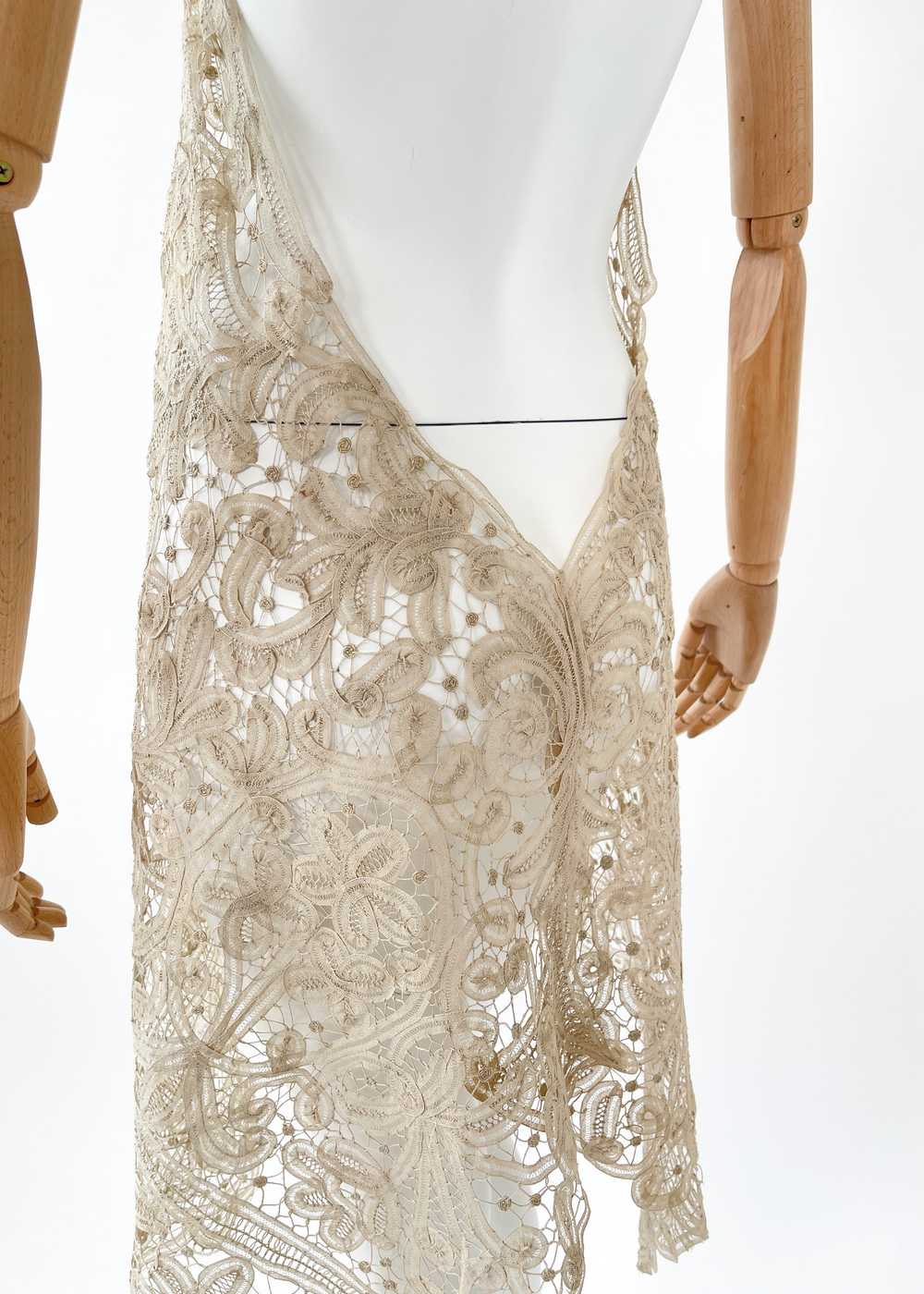 Reworked Antique Lace Halter Dress - image 9