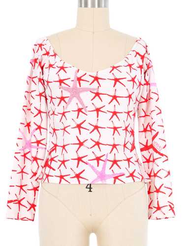 Versace Starfish Jersey Crop Top