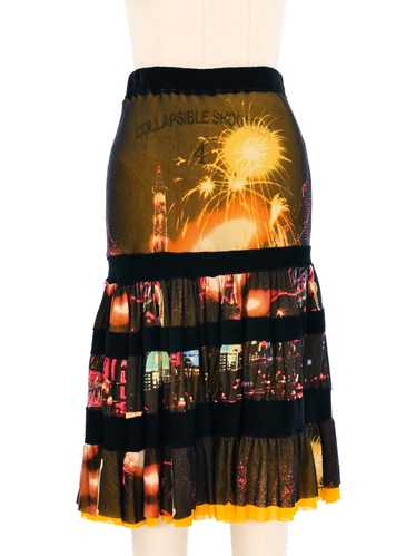 Jean Paul Gaultier Tiered Mesh Fireworks Skirt