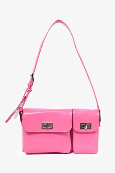 By Far Pink Patent Billy Shoulder Bag (As Is)