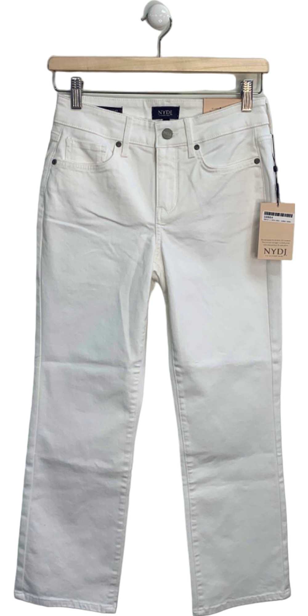 NYDJ Optic White Marilyn Straight Ankle Jeans UK 6 - image 1