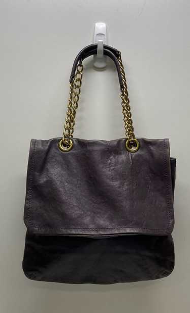 Cynthia Rowley Leather Chain Flap Shoulder Bag Pur
