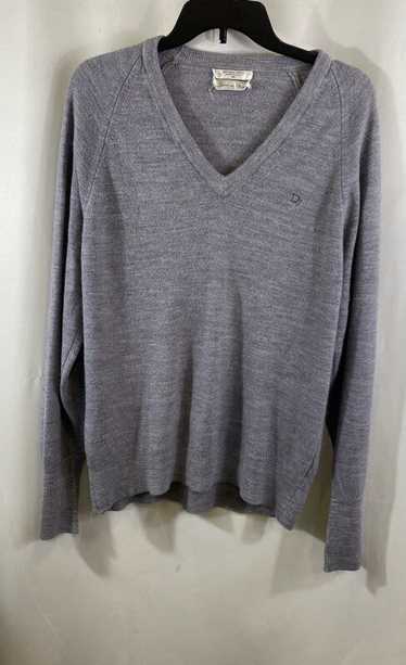 Christian Dior Men's Grey V-Neck Sweater- M