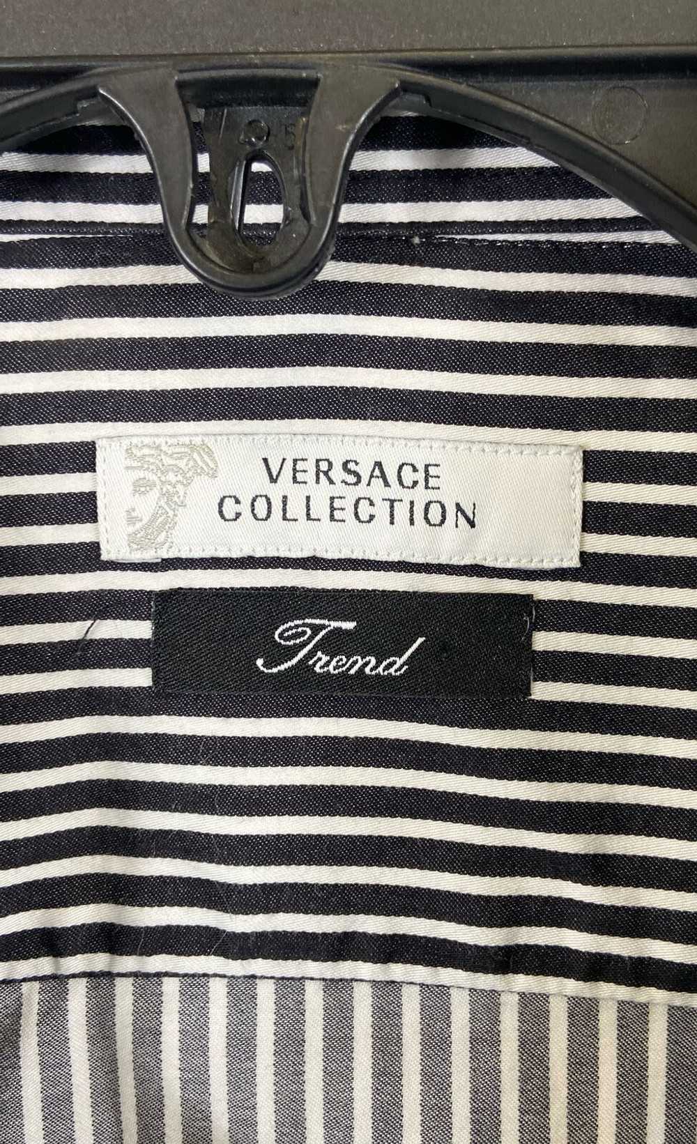 Versace Collection Stripped Dress Shirt - Size 40… - image 3