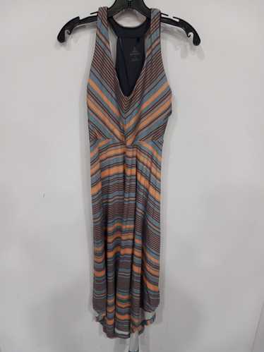 Prana Striped V-Neck T-Back Maxi Dress Women's Siz