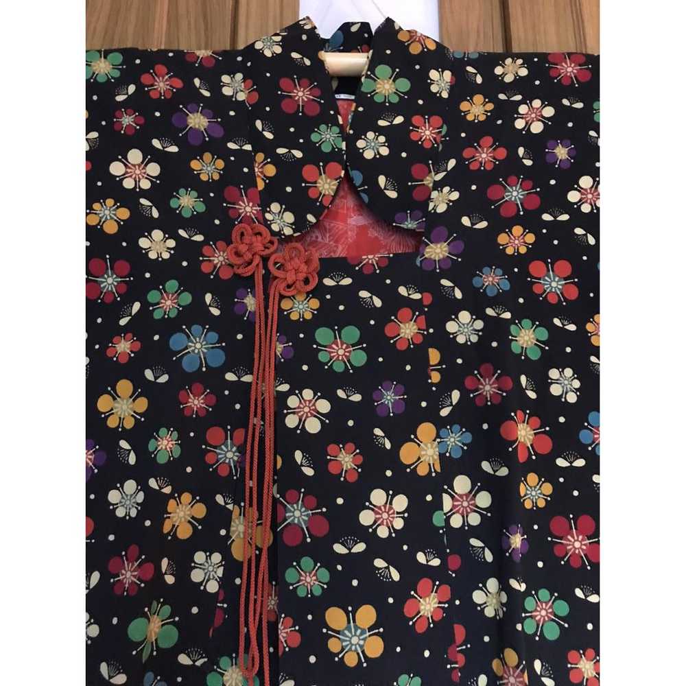 Non Signé / Unsigned Kimono silk cardi coat - image 2