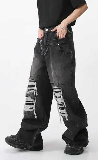 Japanese Brand × Jean × Streetwear Double waist ri