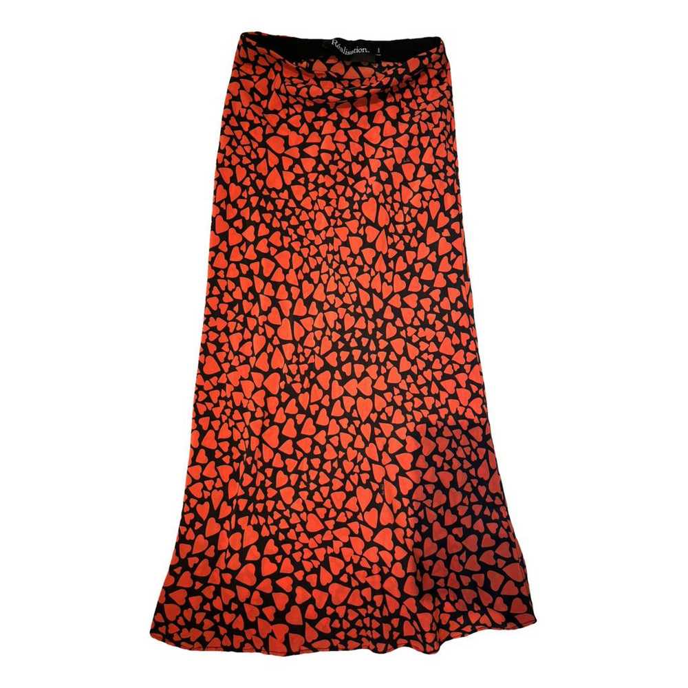 Reformation Silk mid-length skirt - image 1