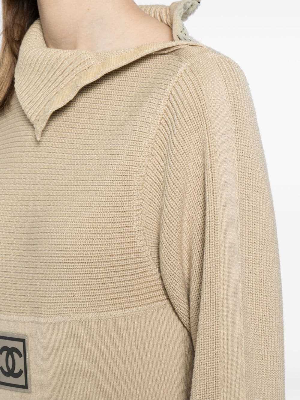 CHANEL Pre-Owned 2002 Sport Line wool jumper - Br… - image 5