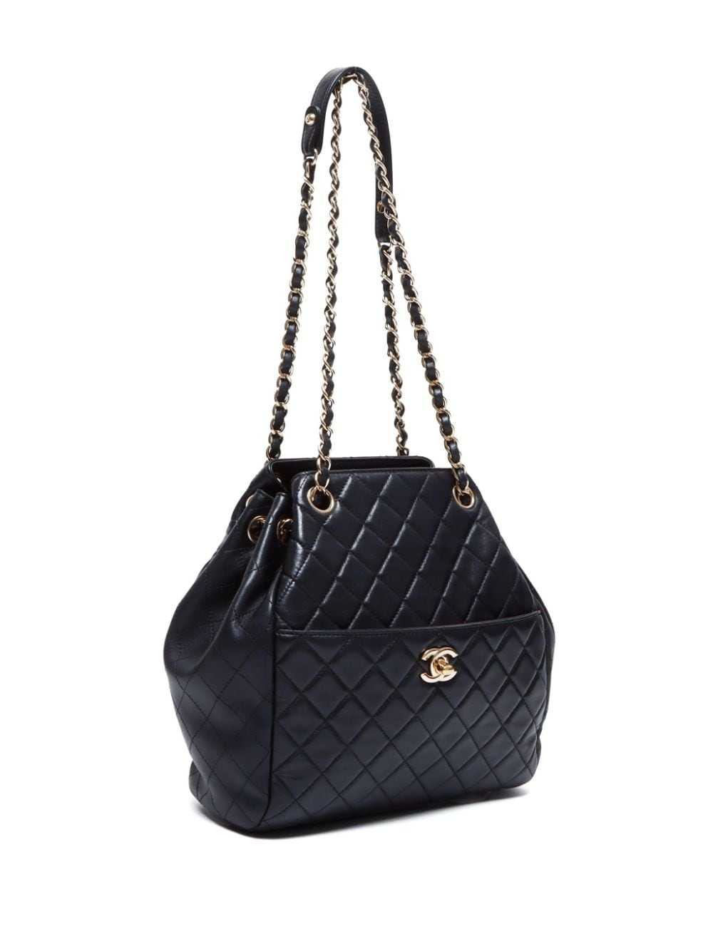 CHANEL Pre-Owned 2017 diamond-quilted bucket bag … - image 3