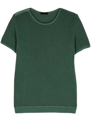 Prada Pre-Owned 2000s ribbed cotton T-shirt - Gree