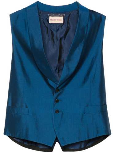 Romeo Gigli Pre-Owned 1990s silk waistcoat - Blue