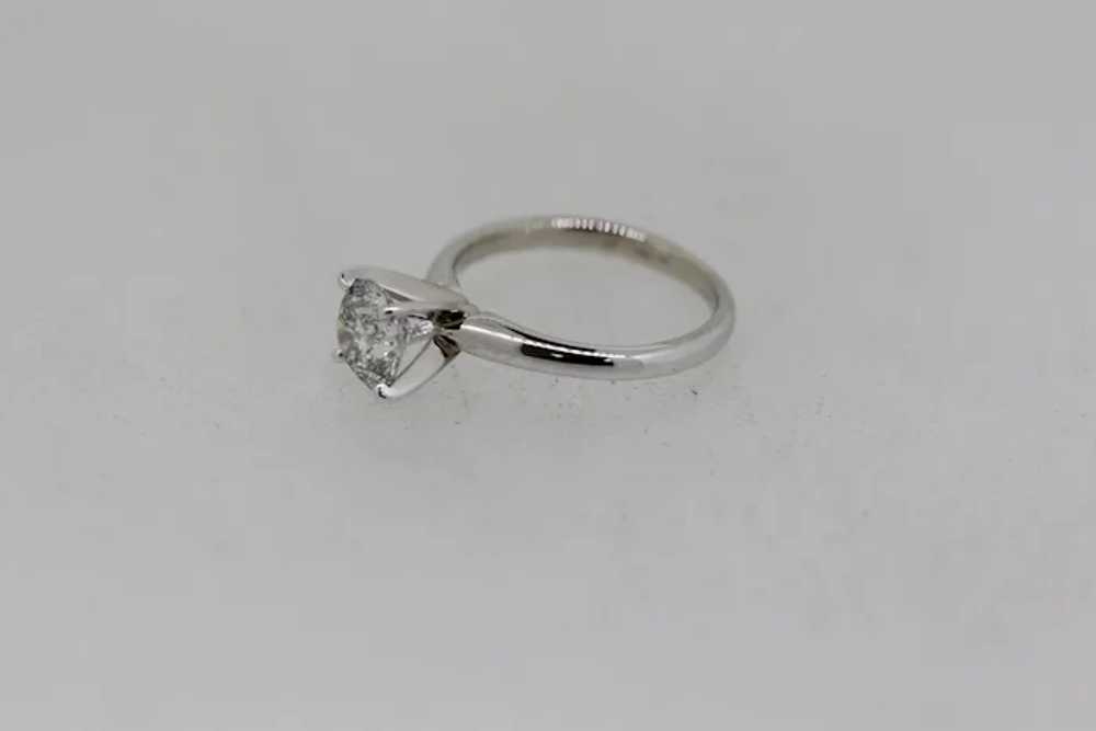 14k White Gold 1.32ct Round Diamond Solitaire Eng… - image 2
