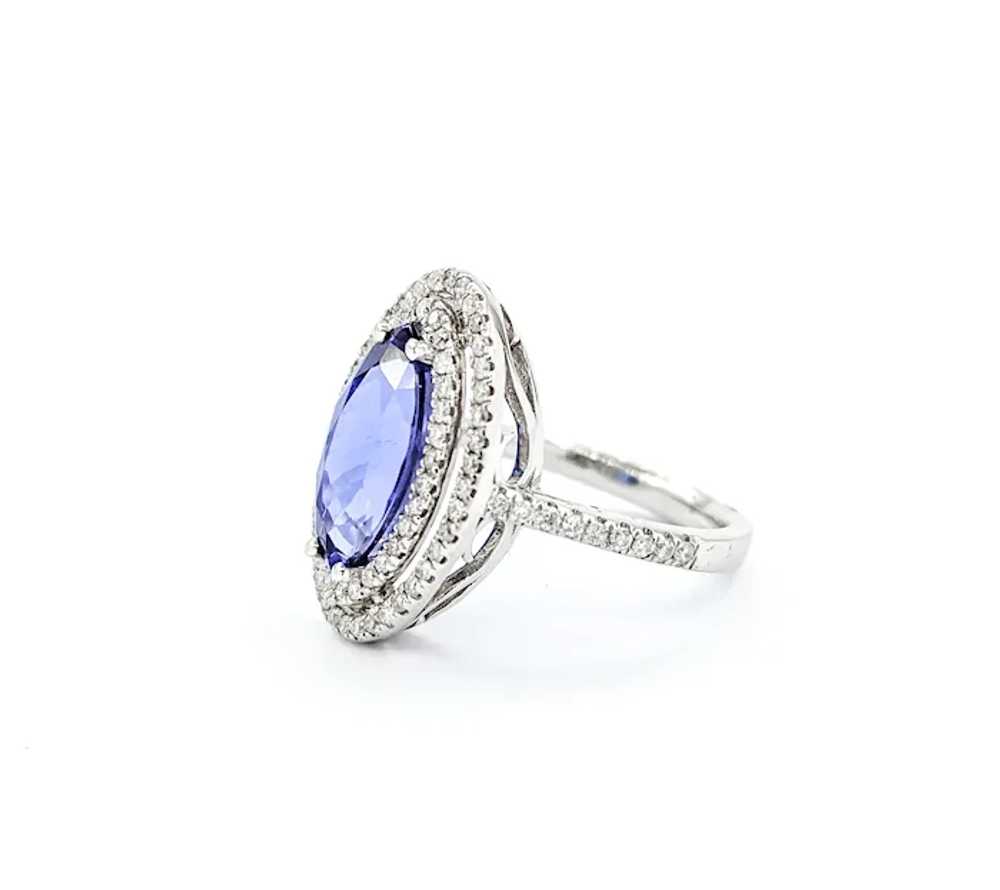 4.01ct Marquise Shape Tanzanite & Diamond Ring in… - image 9