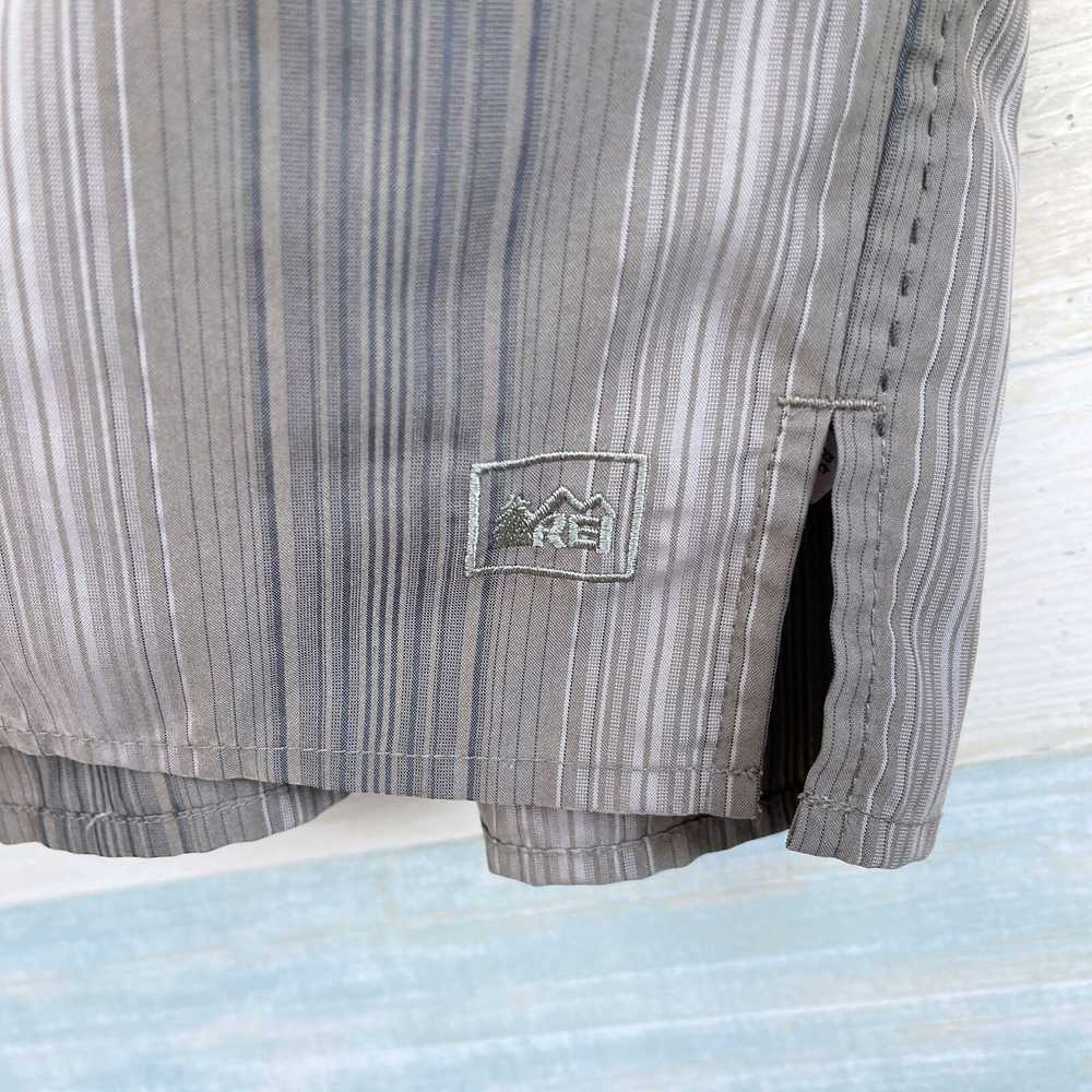 Rei REI Short Sleeve Hiking Shirt Brown Striped Q… - image 3