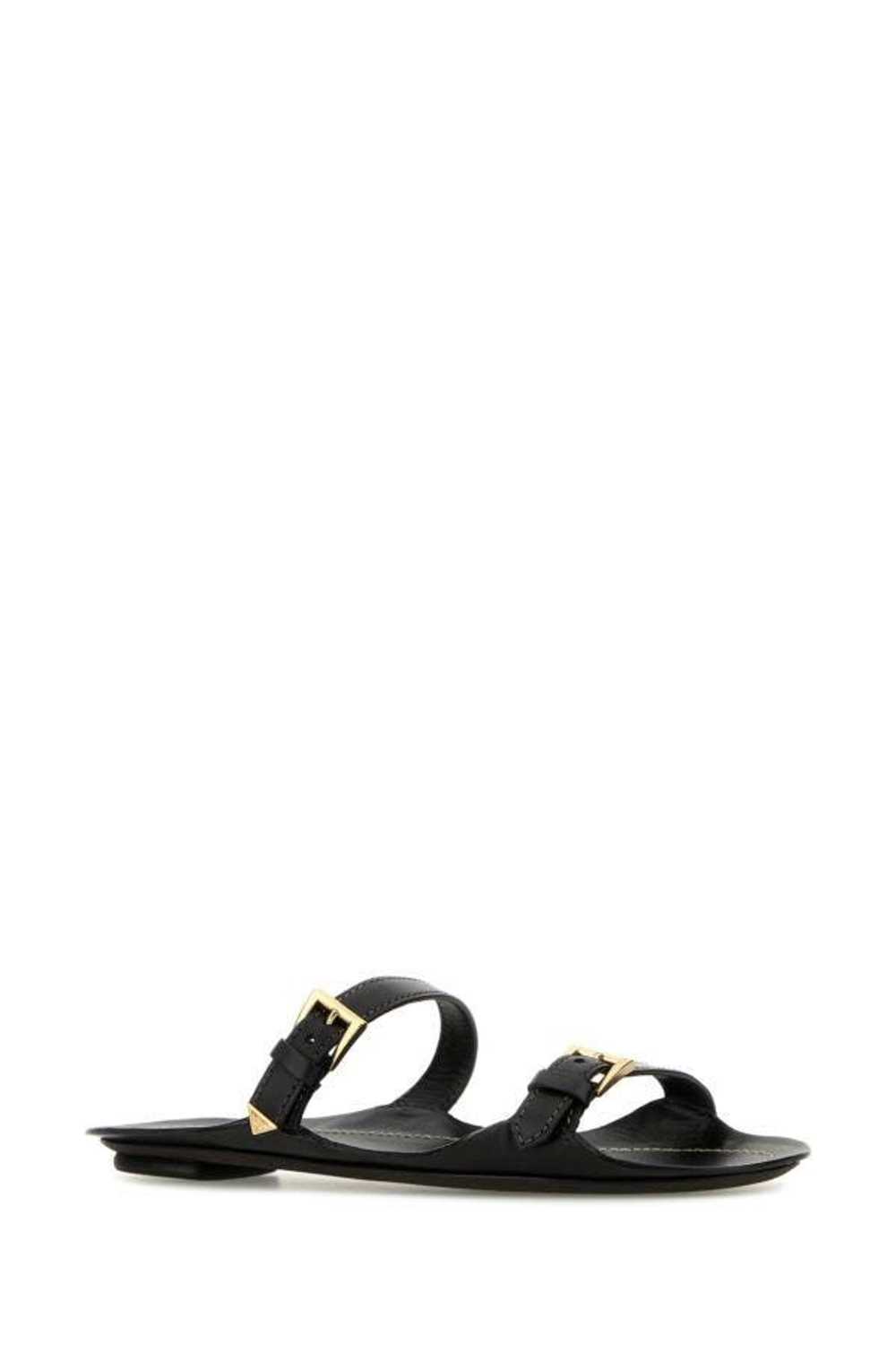 Prada Black Leather Slippers - image 4