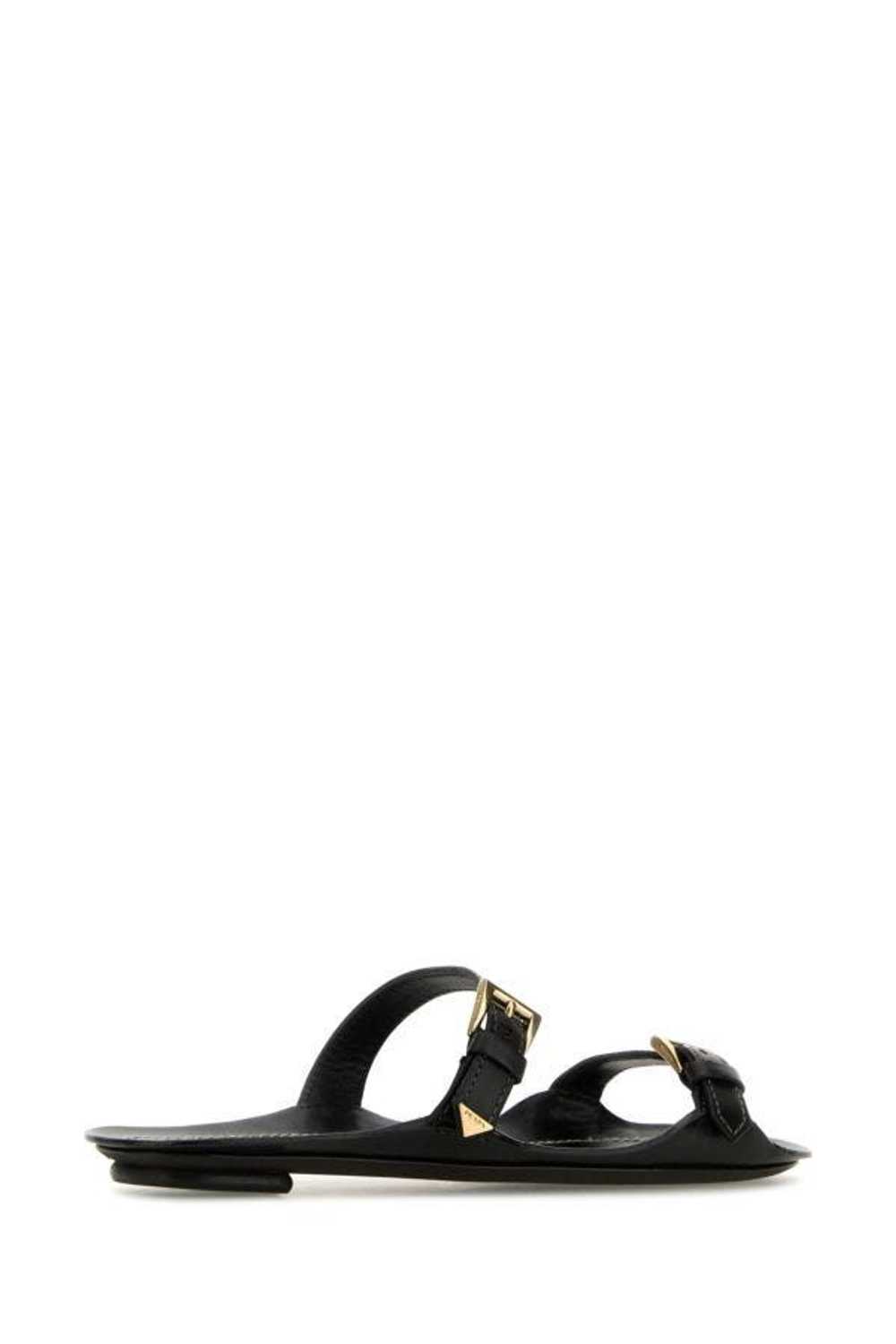 Prada Black Leather Slippers - image 5