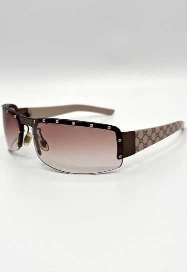 Gucci Sunglasses Rimless Rectangle GG Logo Monogra