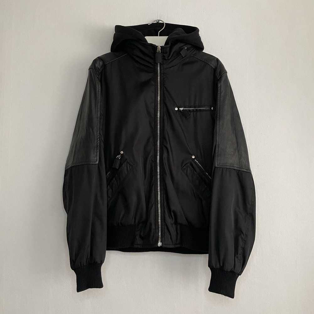 Prada Prada Milano Nylon/Leather Hodded Bomber Ja… - image 1