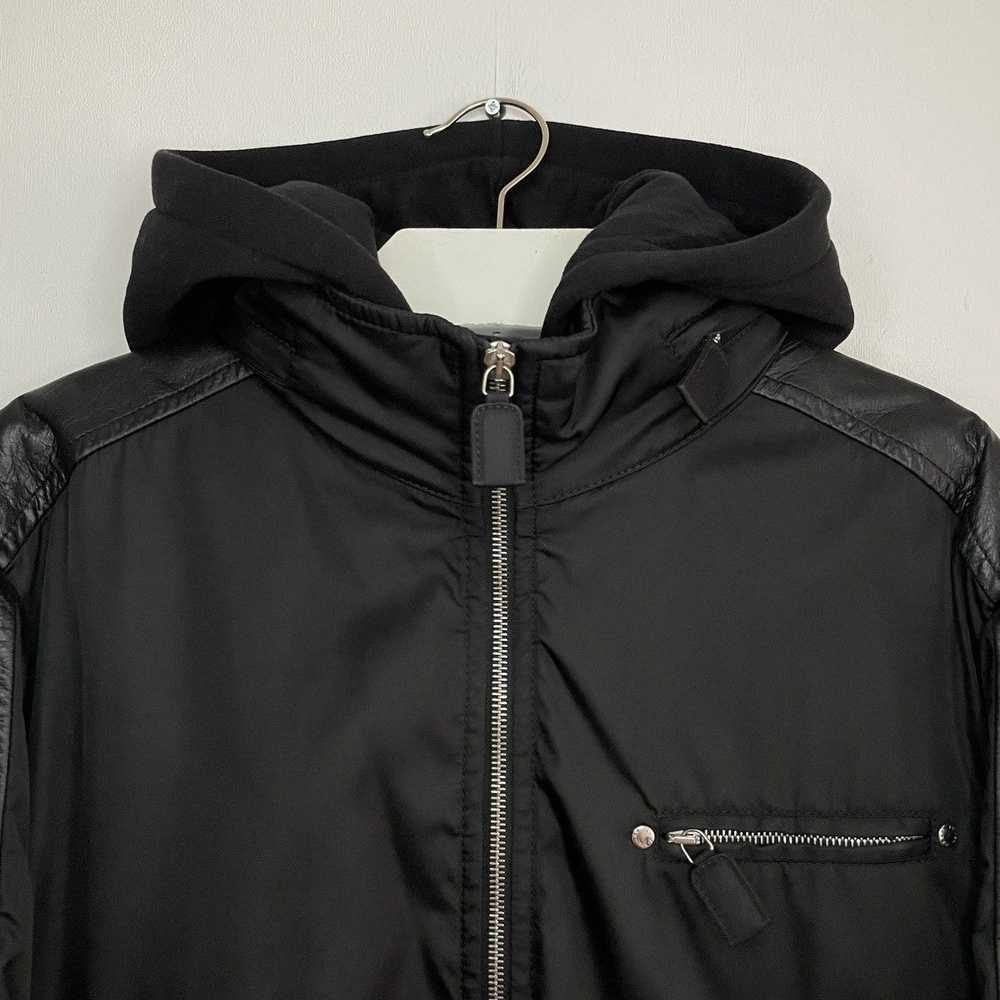 Prada Prada Milano Nylon/Leather Hodded Bomber Ja… - image 3