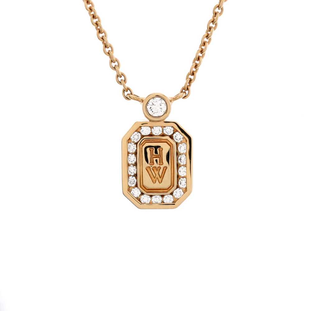 Harry Winston HW Logo Pendant Necklace - image 1