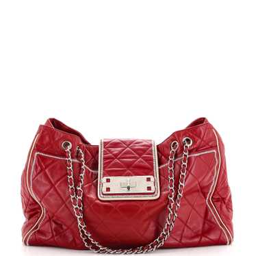 CHANEL Mademoiselle Lock East West Tote Quilted L… - image 1