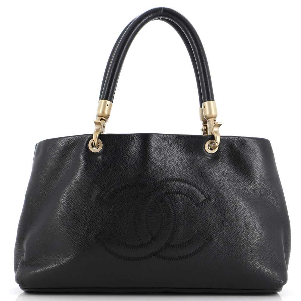 CHANEL Vintage Handle CC Tote Caviar Medium - image 1