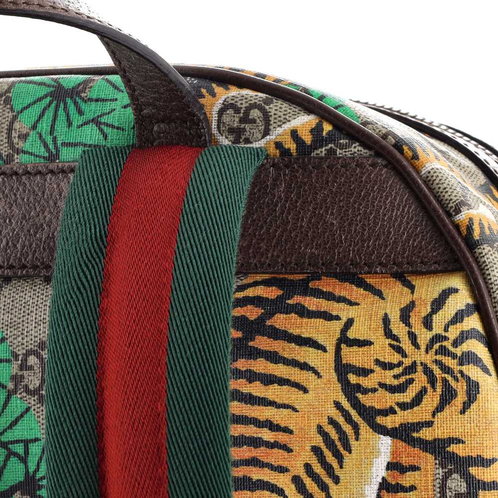 GUCCI Zip Pocket Backpack Bengal Print GG Coated … - image 8