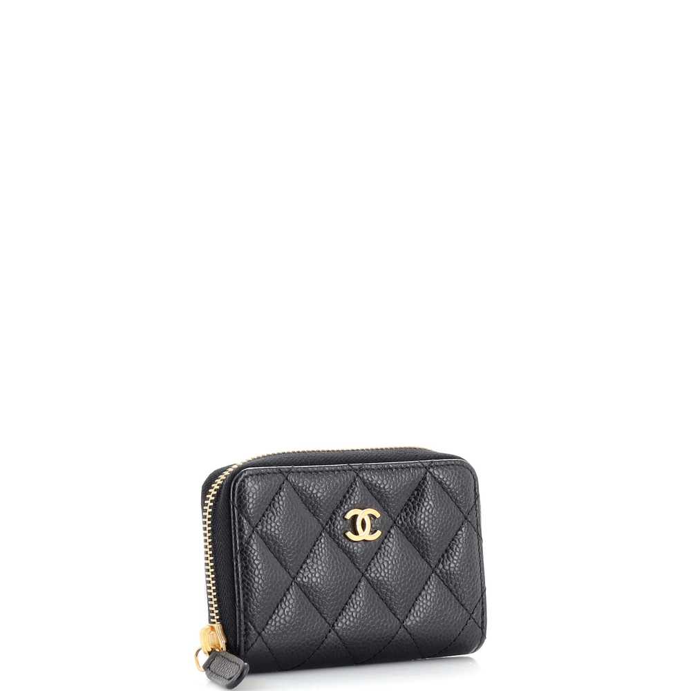 CHANEL CC Zip Coin Purse Quilted Caviar Small - image 3