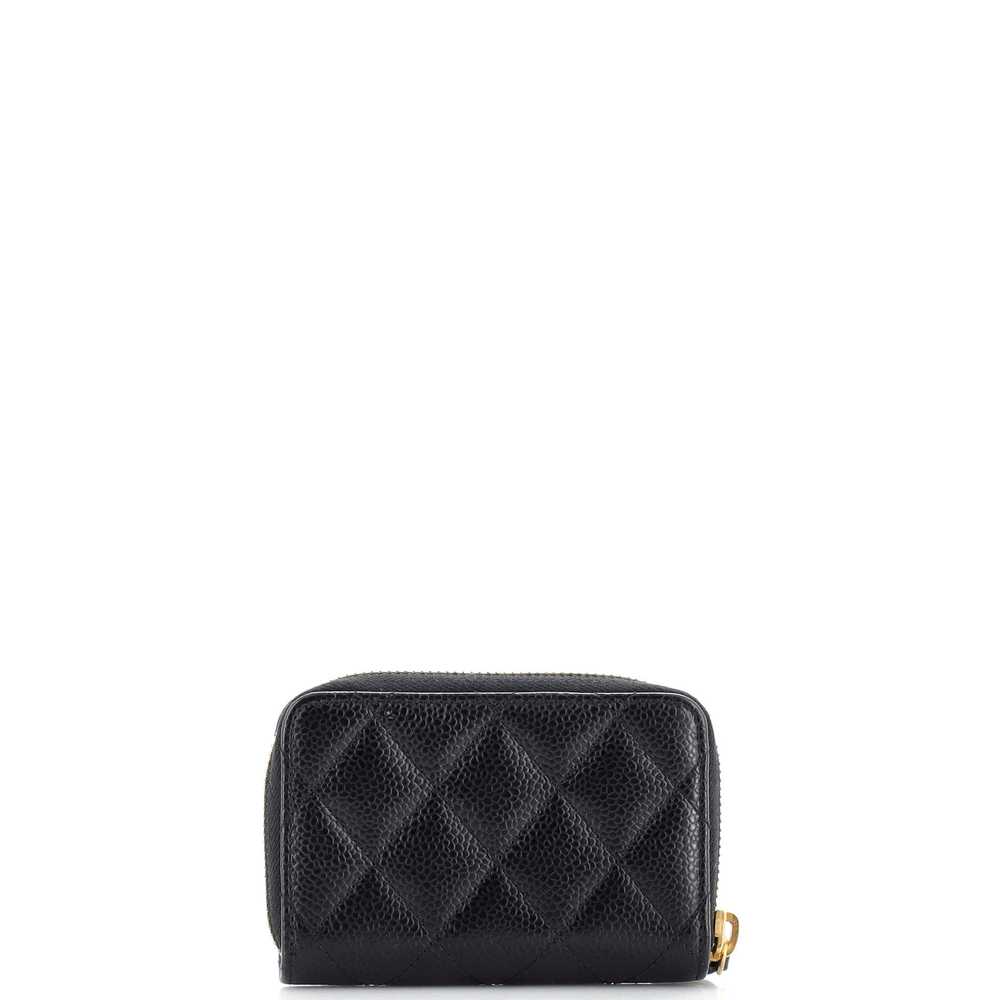 CHANEL CC Zip Coin Purse Quilted Caviar Small - image 4