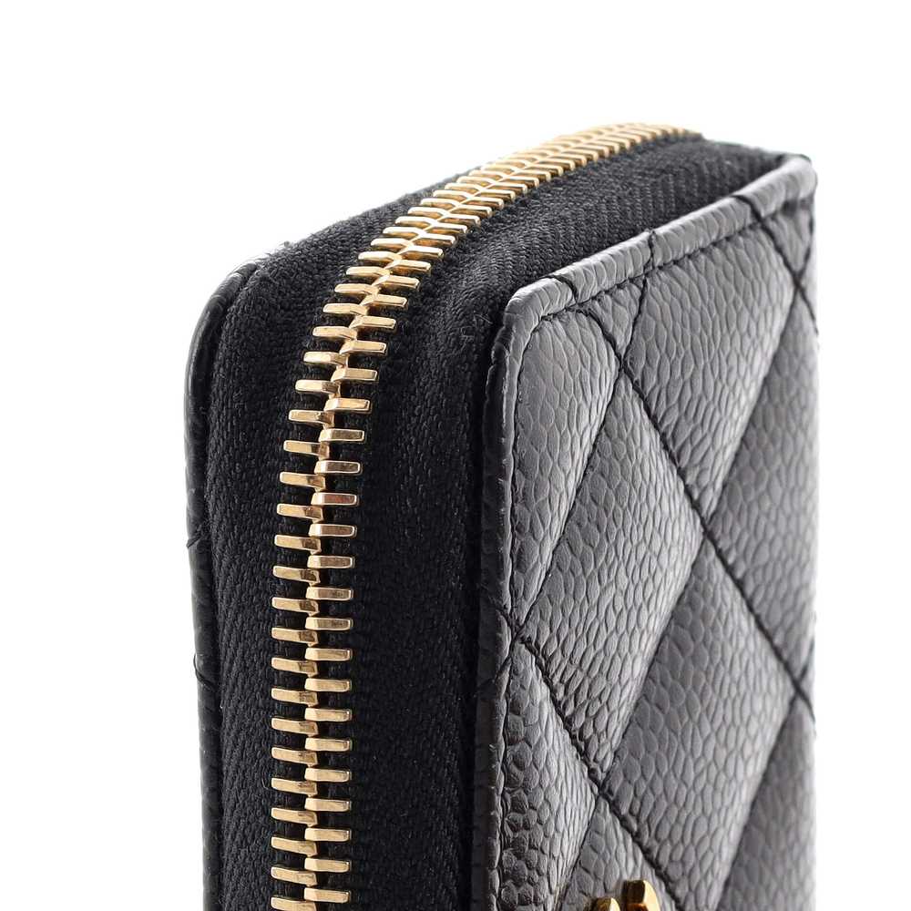 CHANEL CC Zip Coin Purse Quilted Caviar Small - image 8