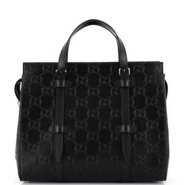 GUCCI Tote Bag GG Embossed Perforated Leather - image 1
