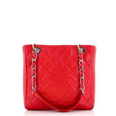 CHANEL Petite Shopping Tote Quilted Caviar