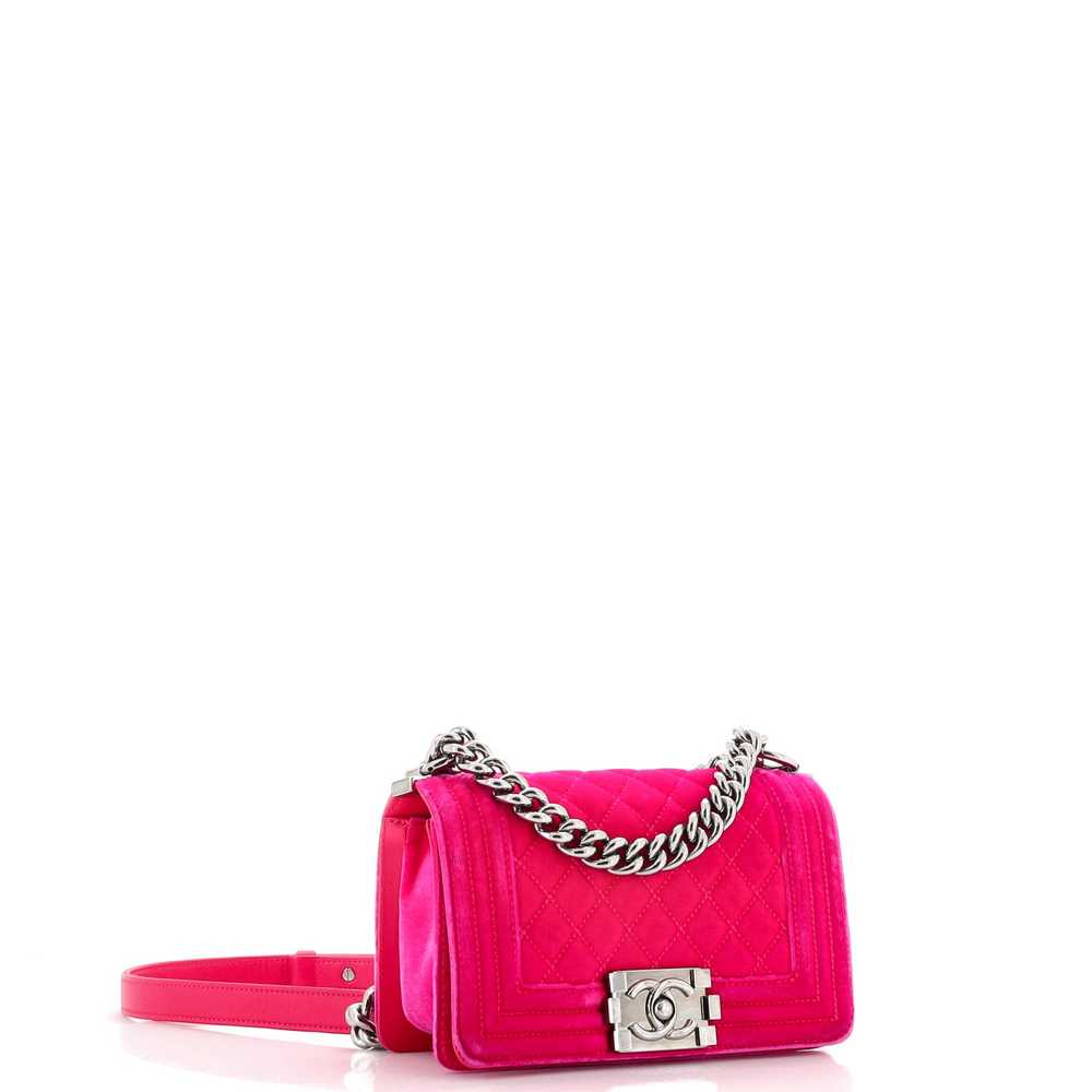 CHANEL Boy Flap Bag Quilted Velvet Small - image 2