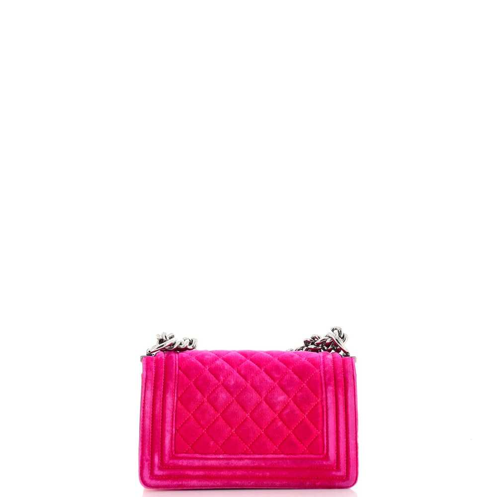 CHANEL Boy Flap Bag Quilted Velvet Small - image 3