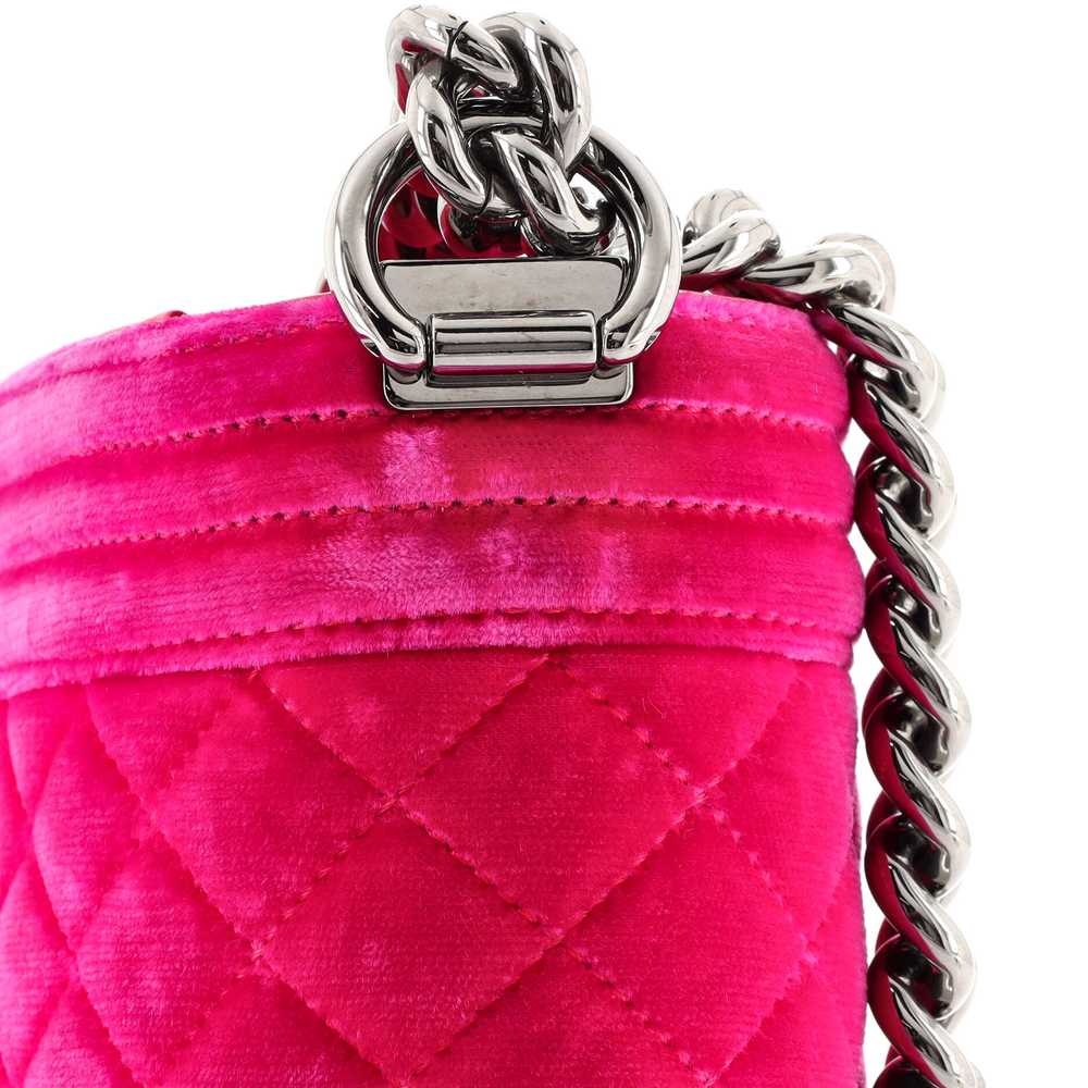 CHANEL Boy Flap Bag Quilted Velvet Small - image 7