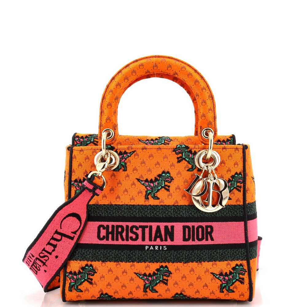 Christian Dior Lady D-Lite Bag Embroidered Canvas… - image 1