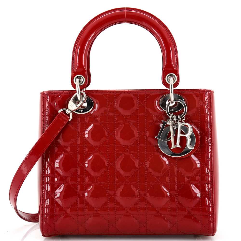 Christian Dior Lady Dior Bag Cannage Quilt Patent… - image 1