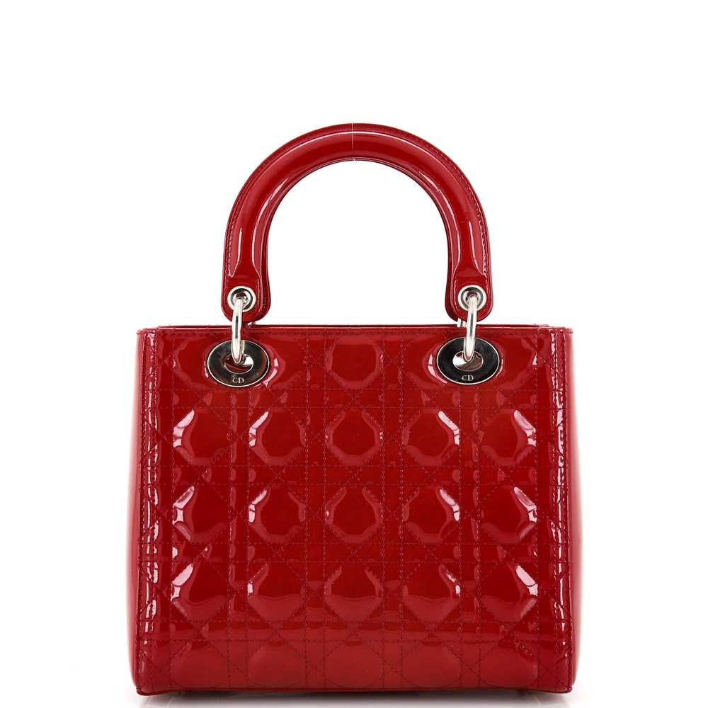 Christian Dior Lady Dior Bag Cannage Quilt Patent… - image 3